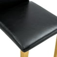 thumbnail image 5 of NYEESS Set of 4 Black PU Dining Chairs with Gold Metal Legs, Modern Minimalist Style, 5 of 11