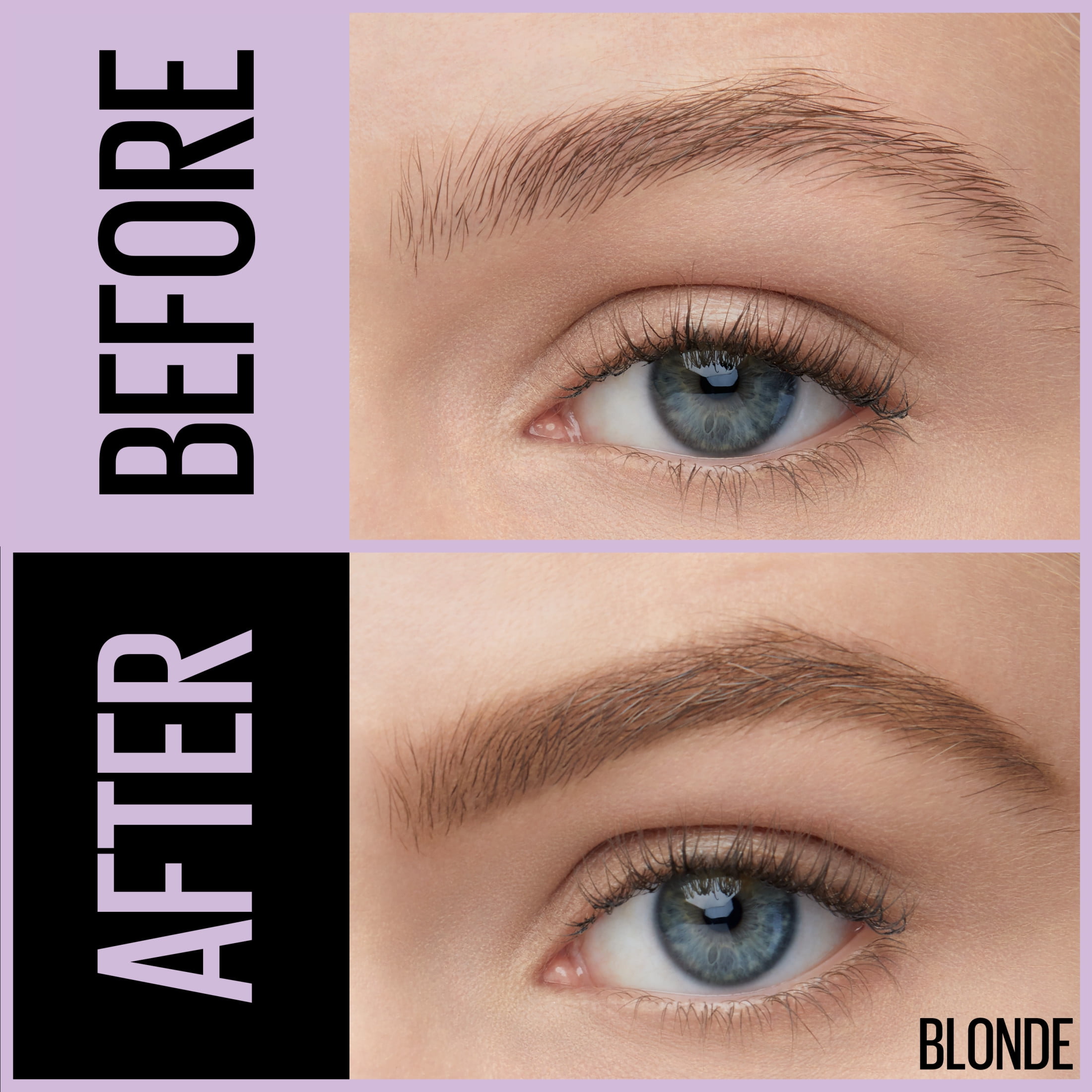 (4 pack) Maybelline Express Brow 2-In-1 Pencil and Powder Eyebrow Makeup, Blonde