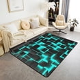 thumbnail image 1 of Erosebridal Gradient Checkered Area Rugs For Living Room 3x5,Buffalo Stereoscopic Bedroom Decor,Geometry Decor, 1 of 5