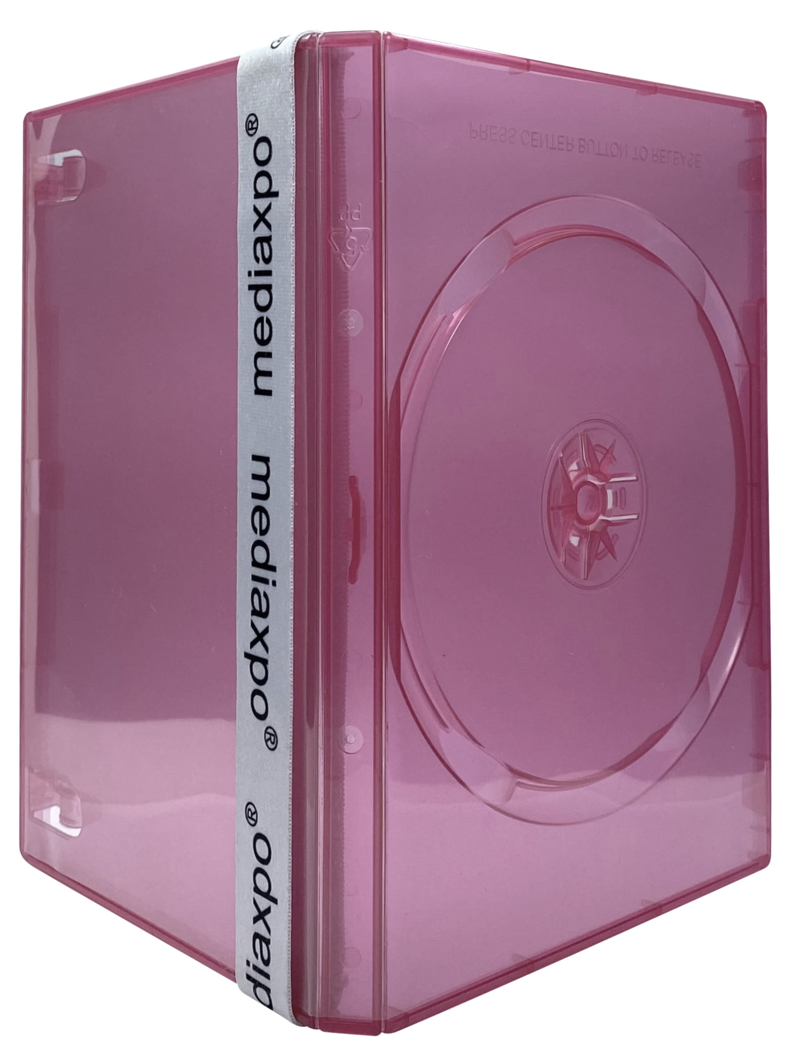 CheckOutStore 500 Standard Clear Red Color Single DVD Cases