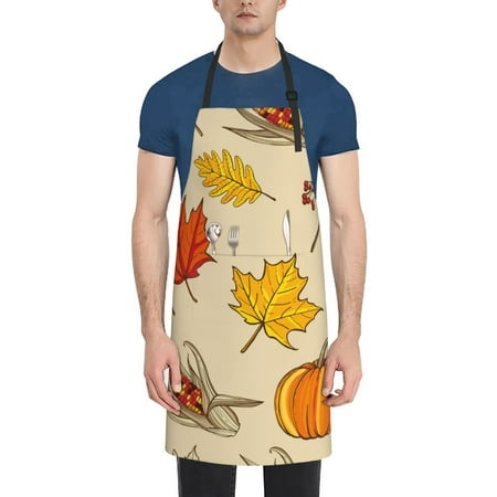 

Coaee Rustic Harvest Time for Waterproof Apron for Unisex Adult with Adjustable Bib Apron