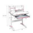 thumbnail image 7 of Infans Kids Writing Desk Student Study Table Height Adjustable w/Tilt Desktop, 7 of 7