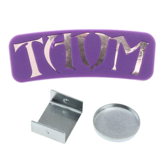 ZheElen Magnetic Chalk Holder Compact Pool Billiard Cue Chalk Tip Case Iron with Clip Violet 7x2.5x1.5cm