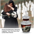 thumbnail image 4 of Crimson Tide Memory's Guardian - Petite Urn for Cherished Ashes - Compact Tribute - Funeral Urns For Human Ashes - Memorial Urns 3 Inch, Set Of 4, 4 of 5