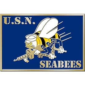 U.S.N. SEABEES - MADE IN USA - Cast Belt Buckle