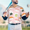 thumbnail image 4 of Fotbe Cute Sushi Baseball Jersey Shirt for Men and Women, Casual Short Sleeves Button Down T-Shirt-3X-Large, 4 of 9