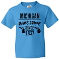 thumbnail image 3 of Inktastic Michigan Awesome Since 1837 Youth T-Shirt, 3 of 5