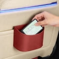 thumbnail image 5 of Leather Car Door Cup Holders Multifunctional Bin Storage Box Hanging Organizer with Clip-on Mounting for Easy Access to Drinks, Phones, and Small Items for Car Organization,Red, 5 of 7