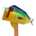 thumbnail image 7 of Large mouth Fish Mailbox, Fish Shape Iron Post Box, Large Metal Mail Box, Large Capacity Mailboxes, Fishing Lure Mailbox with Mounting Hardware for Outside of Residential Home, 7 of 7