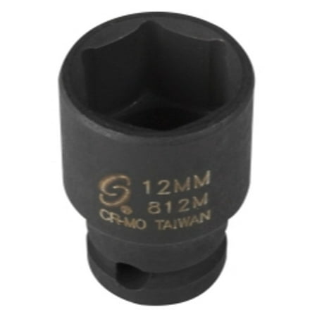 

2PK Sunex Tools 812M 1/4 Drive 6 Point Standard Impact Socket 12mm