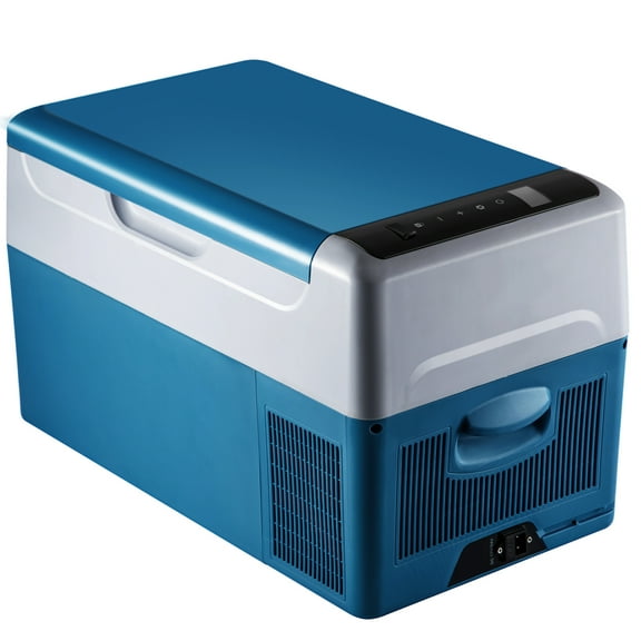 VEVORbrand 35L Portable Car Refrigerator 37 Quart Compact Rv Fridge 12/24V Dc and 110-240V Ac Vehicle Car Truck Boat Mini Electric Freezer For Driving Travel Fishing Outdoor And Home Use -4°F-50°F