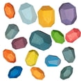 thumbnail image 1 of Natural Colored Puzzle Toy Lightweight Stone Stacking Wooden 16PC Education, 1 of 9