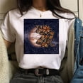 thumbnail image 1 of Women Printed Plus Size O-Neck T-Shirts Cat Print Short Sleeve Graphic Tee Tops, 1 of 4