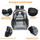 thumbnail image 4 of Mochila transparente KUI WAN, bolsa transparente aprobada para estadios, tamaño grande, 4 of 9