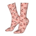thumbnail image 5 of Fuzoiu Smiling Pink Pumpkins Print Crew Socks,Casual Athletic Gym LightWeight Thin Socks,Casual Crew Socks for Men Woman,Calf Length Crew Socks, 5 of 7