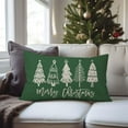 thumbnail image 3 of Christmas Pillow Covers 12x20 Inch Merry Tree Green Farmhouse Decorations Outdoor Xmas Winter Holiday Decorative Lumbar Throw Pillow Case for Living Room Couch Home Decor, 3 of 6