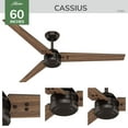 thumbnail image 4 of Hunter - Cassius Indoor/Outdoor Ceiling Fan, Wall Control, 60-inch, Premier Bronze, Casual-style, 4-speed DC Motor, Energy Star, 52982, for porches, patios, sunrooms, bathrooms, 4 of 17