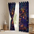 thumbnail image 3 of Castle Fairy Kawaii Magical Mushroom Black Out Curtains for Child Teenagers,Chic Floral Tree Curtains Pack of 2 (42x63 Each),Cartoon Fairy Tale Plants Bedroom Curtains,Luxury Bedroom Decor, 3 of 6