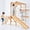 Natural, variant on Avenlur Grove 8-in-1 Indoor Jungle Gym with Gymnastic Rings, Climbing Rope, Swing, Slide, Monkey Bars, Rope Wall Net, and Wooden and Rope Ladder - Jungle Play Set for Kids Ages 2-11 Years Old
