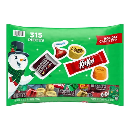 HERSHEY'S Festive Favorites, Chocolate Candy Variety Pack, 315 pcs. 5 lb