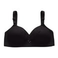 thumbnail image 2 of KBODIU Everyday Bras for Women, Plus Size Comfort Bras, Women's Ultimate Lift Wirefree Bra Breathable Gathers No Rims Bra Cotton Thin Underwear Bras No Underwire Black, 2 of 2