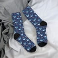 thumbnail image 5 of Pofeuu Cartoon Sharks2 Print Crew Socks, Adult Running Hiking Socks for Youth and Adult, 5 of 6