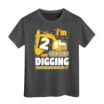 thumbnail image 2 of Toddler T Shirts Toddler Kids Boys Summer Excavator Print Short Sleeve Casual T Shirt Lightweight Breathable Soft Top Boys T Shirts Grey 10 Years-11 Years, 2 of 4