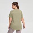 thumbnail image 6 of NominalSnug Plus Size Workout Tops for Women Sun Protection Short Sleeve Athletic Shirts Lightweight Quick Dry Yoga Top, 6 of 6