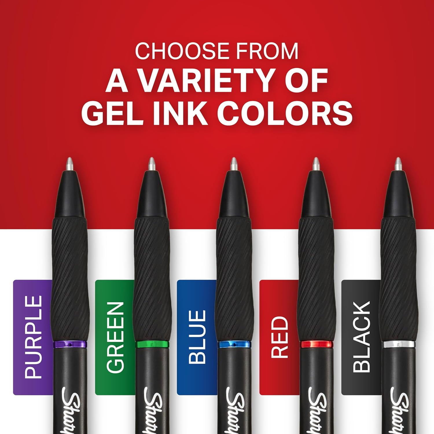 Sharpie S-Gel Gel Pens Drawing Pens Writing Gel Ink For Journaling Coloring Bold Point (1.0Mm) Black Ink Pen 12 Count