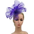 thumbnail image 1 of (Púrpura) bikini malla sombrero de boda mujeres modelos creativos fiesta prom bandas para el cabello bandas para el cabello doble uso exagerado bombín de malla pluma boda foto accesorios para el cabel, 1 of 5