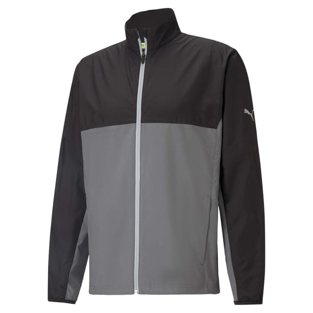 Puma Golf Men's First Mile Wind Jacket, Puma Black-Quiet Shade, Small