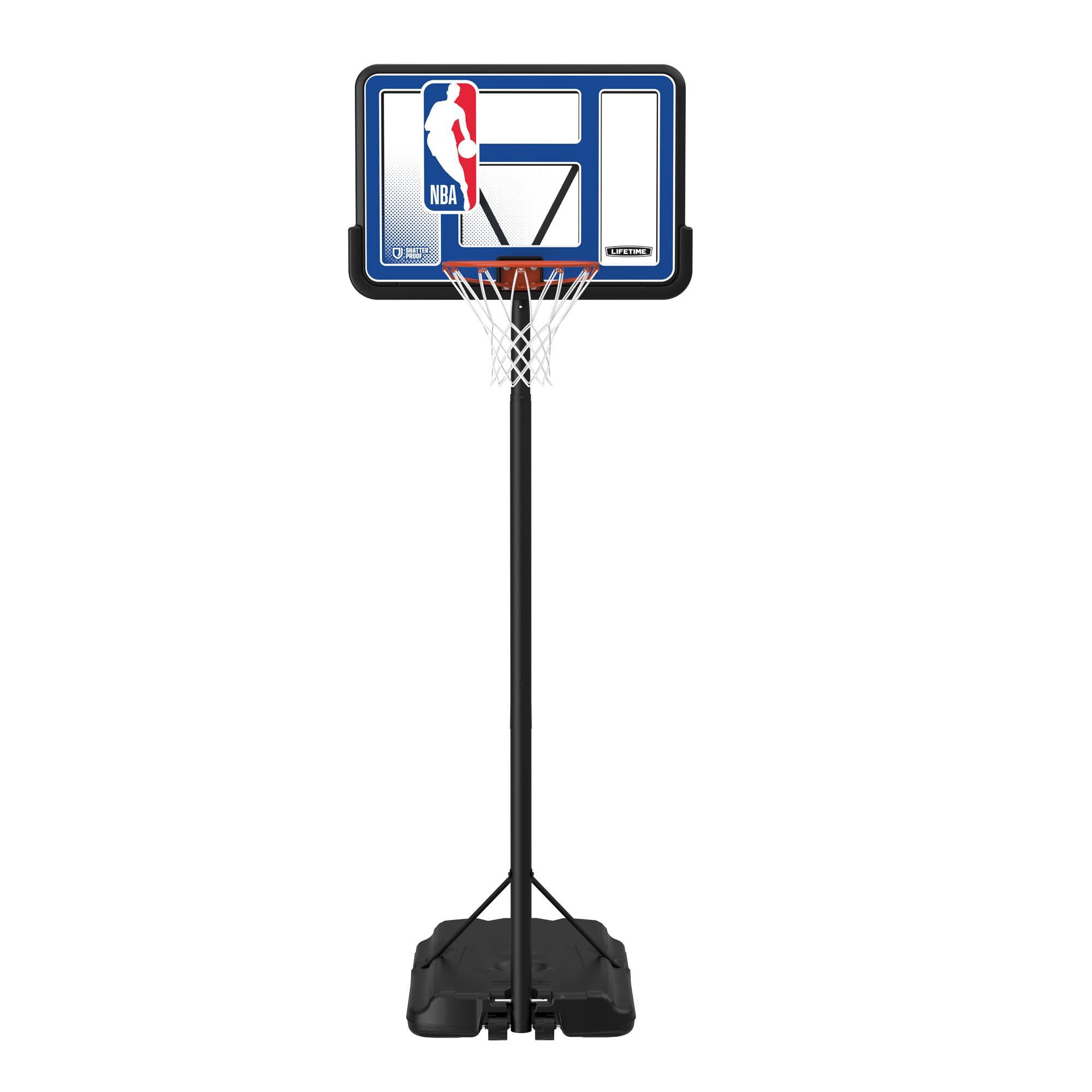 Lifetime NBA League 44" Portable Basketball Hoop with Wheels - 7.5 to 10 Ft Adjustable Height