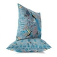 thumbnail image 3 of Peacock Paradise Indoor/Outdoor Pillow in Blue 28x28, 3 of 6