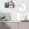 thumbnail image 2 of 4"*94.5Inch Peel and Stick Wallpaper Border,2 Rolls Tile Pattern Self Adhesive PVC Wallpaper Border for Bedroom Kitchen Living Room Home Decor, 2 of 7