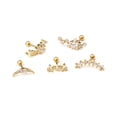 thumbnail image 4 of Piercing acero inoxidable varilla fina pendiente pentagrama circonita tornillos pendientes piercing pendientes, 4 of 5