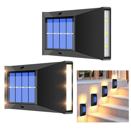 

NIUREDLTD Solar Power 6LED Wall Mount Light Outdoor Garden Route Way Fence Yard Patio Lamp