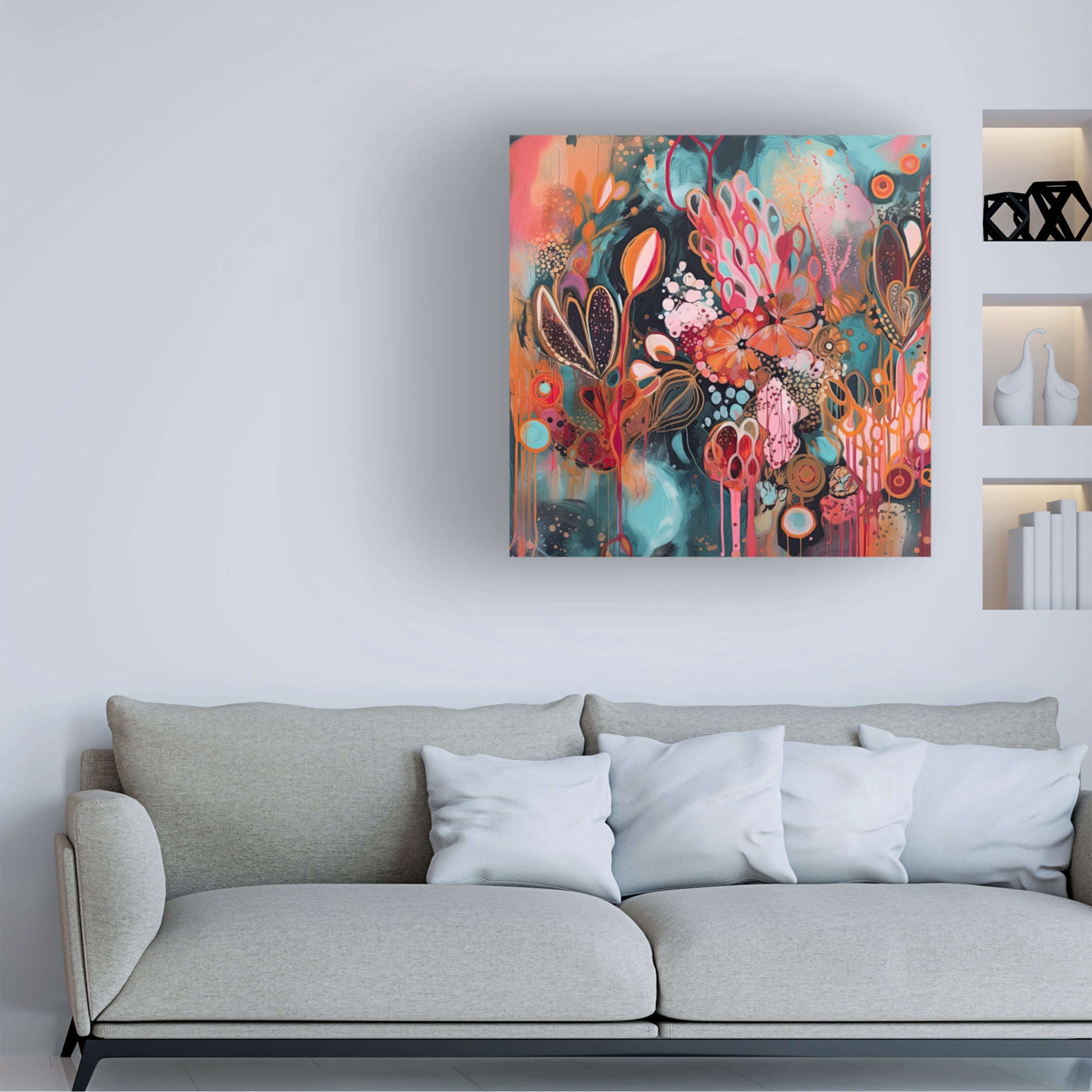 Canvas Wall Art - Sasha 'Impulsive I' Wall Art for Living Room, Bedroom, or Office Décor by Trademark Fine Art - 18 x 18 Inches