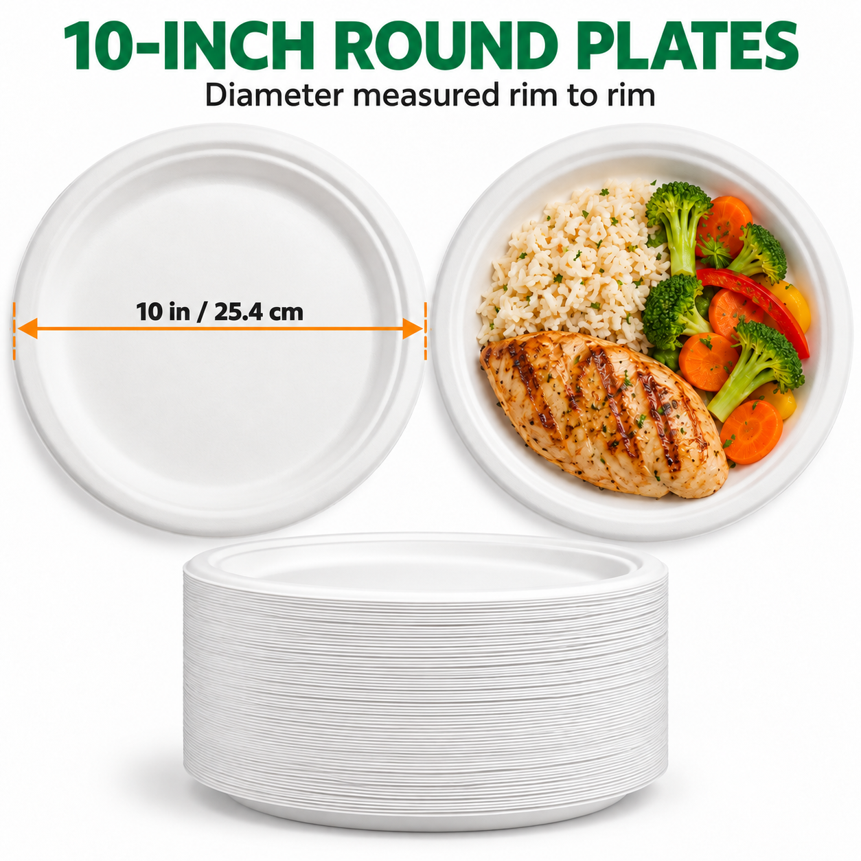 OasisSN 10-Inch Paper Plates, 150-Pack photo 4