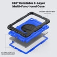 thumbnail image 2 of For Samsung Galaxy Tab A11+/A11 Plus Case 11 inch, 360 Rotating Shockproof Cover with Stand, Screen Protector, Shoulder Strap (2025, SM-X230/X235/X236), Dark Blue PC, 2 of 7