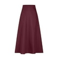 thumbnail image 6 of Burgundy Wine Loose Fit for Ladies Maxi Long Brunch High Cut Tie Knot Plain Skirt Womens 2025 Soft Comfy Clothes Trendy Country Concert Y2K S, 6 of 8