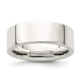 thumbnail image 6 of 925 Sterling Silver 7mm Comfort Fit Flat Band Ring Size 10, 6 of 6