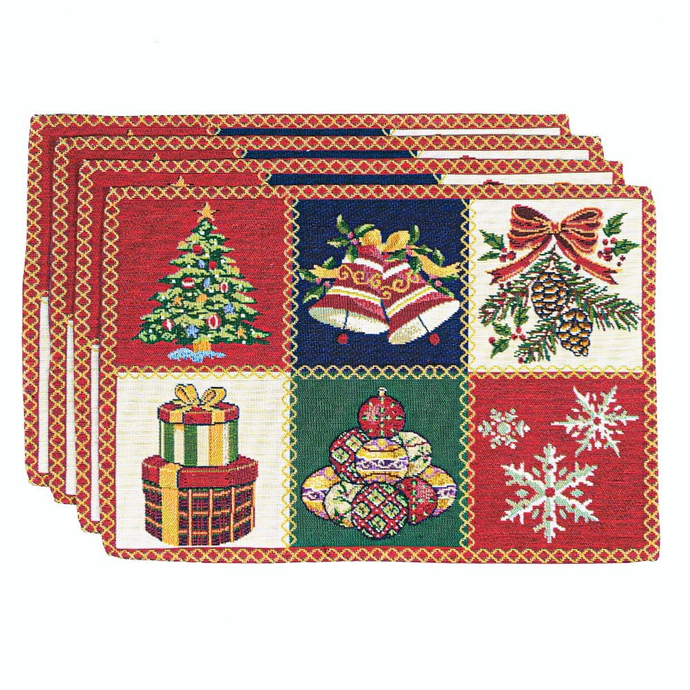 Homvare Christmas Holiday Placemats for Home Decoration Heat Resistant