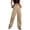 #05 Khaki 【Mix & Match: Stock Up on Your Favorite Colors】, variant on Women's Mid Waist Loose Fit Straight Leg Cargo Pants, Soft Polyester Full Length Casual Pants with Functional Side Pockets, Easy Care Tapered Trousers for Everyday | TruBelle,Army Green L