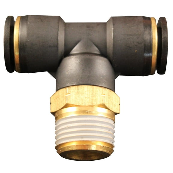 Milton 2204-7 1/4" MNPT 3/8" OD Push to Connect Swivel Branch Tee - Box of 10