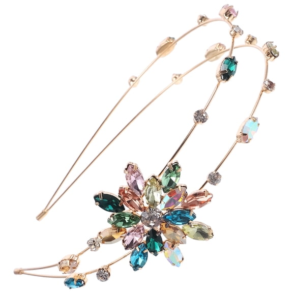 LULULION Girls Flower Headband Headdress Alloy Shiny Decoration 1Set