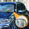 thumbnail image 3 of Universal Fit Accordion Auto Sunshade Windshield Sunshade 57'' x 31.5'' Colorful Wildflowers Butterflies, 3 of 8
