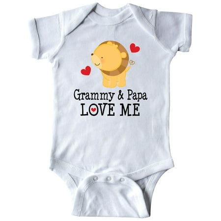 

Inktastic Grammy and Papa Love Me Gift Gift Baby Boy Bodysuit