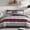Red and Black-stripe, variant on 7 Pieces Queen Size Gray Striped All Season Bedding Set, Complete Bed Kit with Sheets and Pillowcases