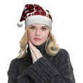 thumbnail image 5 of KLL Christmas Hats for Adults Plush Christmas Buffalo Plaid Print Santa Hat Xmas Fluffy Santa Claus Hat for Women Men, 5 of 6