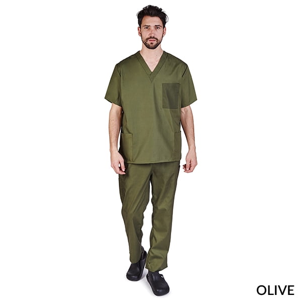M&M SCRUBS Men's Scrub Set Medical Scrub Top and Pants